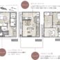 《3階建てプラン》建物価格2,260万円（外構費80万込） 建延面積：109.75m2(33.25坪)