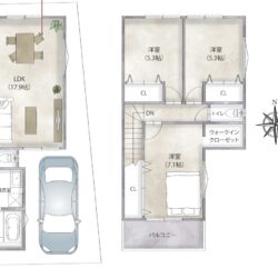 天井高2600㎜は開放感抜群！ＬＤＫ17.9帖で広々！！間取