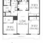 間取 3LDK、価格3698万円、専有面積89.35m2、バルコニー面積13.04m2 間取り図です。